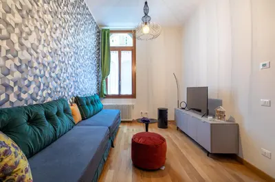 Area soggiorno di Rialto Bridge Lovely Apartment