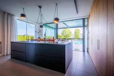 Cucina o angolo cottura di LUXURY VILLA RUBIN with Jacuzzi POOL GYM & SPA near Venice and Padua