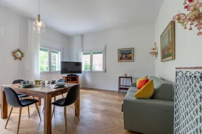 TV o dispositivi per l'intrattenimento presso New Opening House 7 Lido Venice Near Ferry And Beach