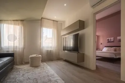 Letto o letti in una camera di Sant'Aponal Cozy Apartment with Balcony R&R