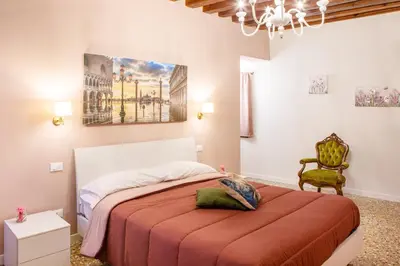 Letto o letti in una camera di Ca'Ada