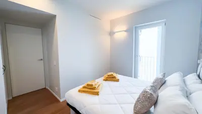 Letto o letti in una camera di Fairmont Seafront Venice Suite by Ca-Sa Check