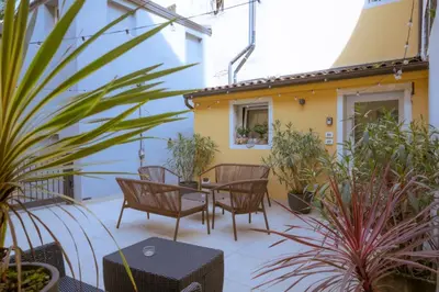 Patio o area all'aperto di Residenza SubitoSanto - Appartamento Deluxe 8A 