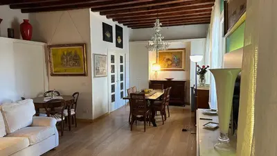 Area soggiorno di Albrizzi Charme apartment