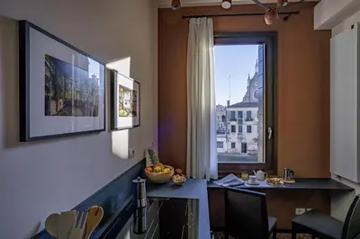 Area soggiorno di Palazzetto San Stin Up to 5 Guests Renewed in 2024