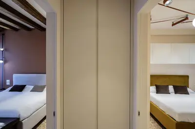 Letto o letti in una camera di Palazzetto San Stin Up to 5 Guests Renewed in 2024