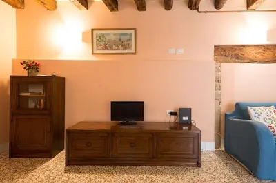 TV o dispositivi per l'intrattenimento presso Lovely flat with canal view near Rialto Bridge