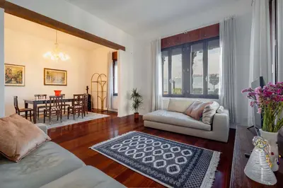 Area soggiorno di Palazzo Boito Luxury Apartment on Lido with Venice view