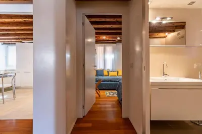Area soggiorno di Ca’ Bruna San Trovaso Apartment