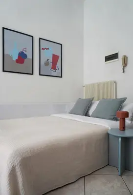 Letto o letti in una camera di Modern 9 pax Group Apt Mestre Stn Venice 4 Min