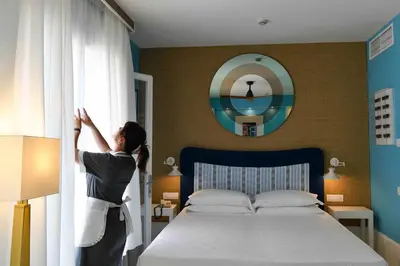 Letto o letti in una camera di Hotel Majestic