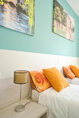 Letto o letti in una camera di Residence Diamante
