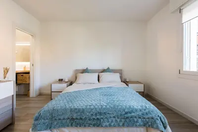 Letto o letti in una camera di Apartment deluxe ground floor Venice/Treviso park