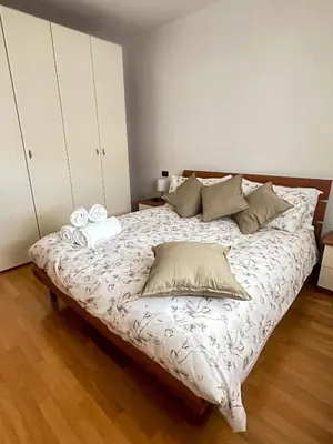 Letto o letti in una camera di Lucia home Vicenza