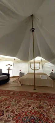 Letto o letti in una camera di terrebio Glamping