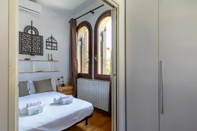 Letto o letti in una camera di Casa Mocenigo - Lido di Venezia
