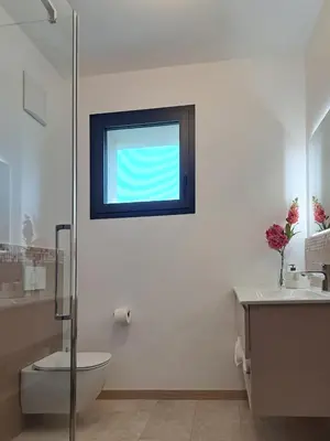 Bagno di Agriturismo Riva Beata - Podere Cunial appartamenti, produzione e degustazioni vini Asolo Prosecco DOCG