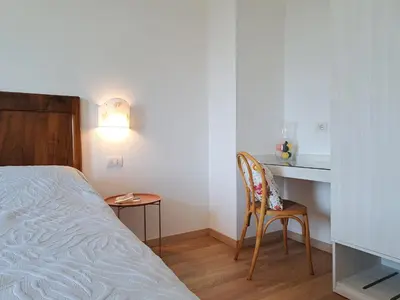 Letto o letti in una camera di Agriturismo Riva Beata - Podere Cunial appartamenti, produzione e degustazioni vini Asolo Prosecco DOCG