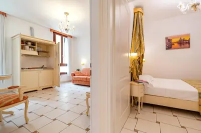 Letto o letti in una camera di Casa Marsilli