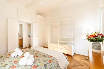 Letto o letti in una camera di Atmosfere autentiche nel cuore di Venezia