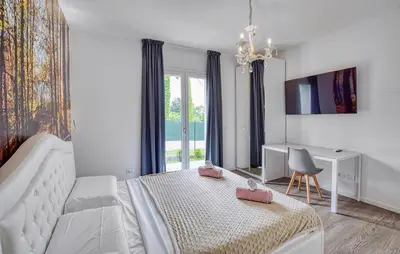 Letto o letti in una camera di Dolce Bosco