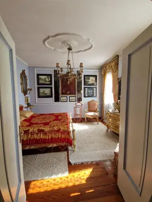 Letto o letti in una camera di Villa Leonati