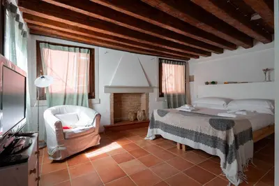 Letto o letti in una camera di Ca' del Majo