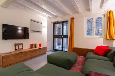 TV o dispositivi per l'intrattenimento presso Rialto Green Design Apartment