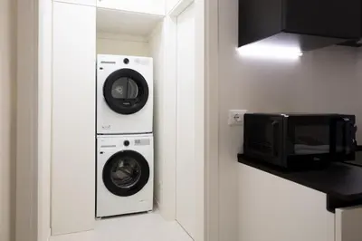Cucina o angolo cottura di Air Condiction, Royal APT x4 at 50 mt from Atlantic Terme