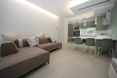 Area soggiorno di Fully renovated flat for 4 in Rosolina Mare