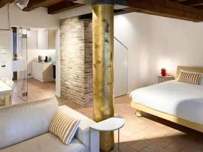Letto o letti in una camera di Barchessa Valeria
