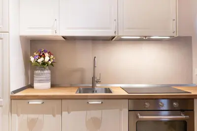 Cucina o angolo cottura di Vista Canale, 4 ospiti, 2 camere e 2 bagni
