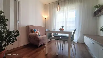 Area soggiorno di Appartamento a due passi dalla spiaggia Apartment Just Steps from the Beach