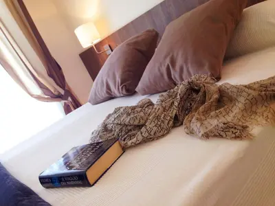 Letto o letti in una camera di Residenza Roma Marina