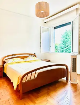 Letto o letti in una camera di Ampio, Luminoso, Centro Bassano