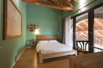 Letto o letti in una camera di Casa dei Racconti