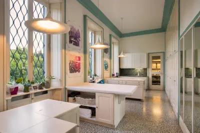 Letto o letti in una camera di Villa del Cavaliere Berico