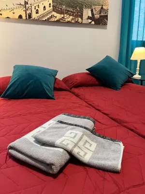 Letto o letti in una camera di Bella Meimei