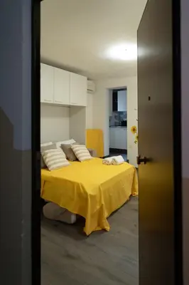 Letto o letti in una camera di Girasole