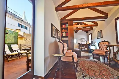 Area soggiorno di Attic Terrace San Mark square View