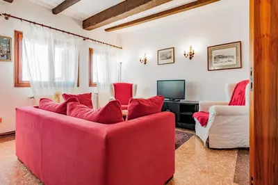 TV o dispositivi per l'intrattenimento presso Best view in Venice! Charming apartment with private roof terrace