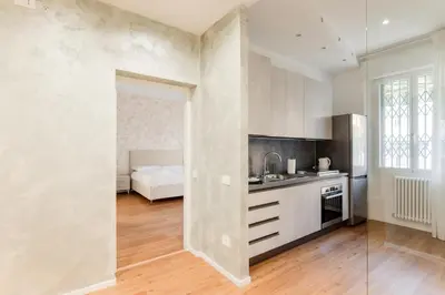 Cucina o angolo cottura di GuestHost - Padova living Experience - Diamante Apartment, Rubino Room and Smeraldo Room