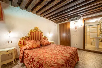 Letto o letti in una camera di Casa Guggenheim