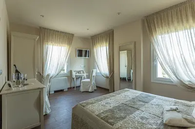 Letto o letti in una camera di Antica Dimora Stucky