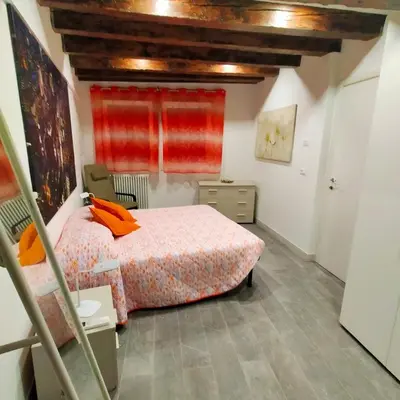 Letto o letti in una camera di Corte Morandi