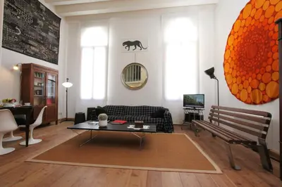 Area soggiorno di Apartment Design Loft, 400m from Rialto's Bridge
