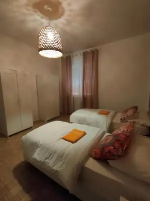 Letto o letti in una camera di Casa di Pam
