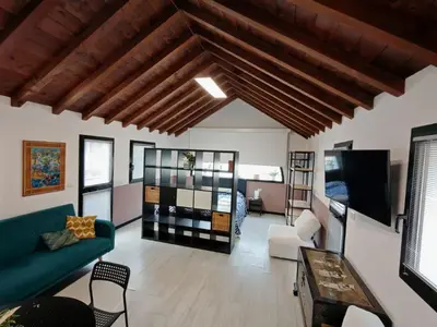 TV o dispositivi per l'intrattenimento presso Charming loft apartment 15m to Venice