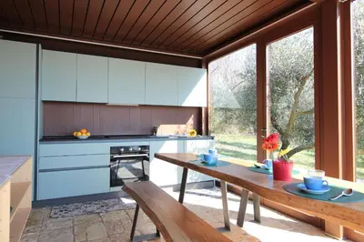 Cucina o angolo cottura di Villa Montello Pool, Jacuzzi, Ac, Wifi, Treviso