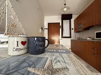 Cucina o angolo cottura di Apartment with pool near the beach